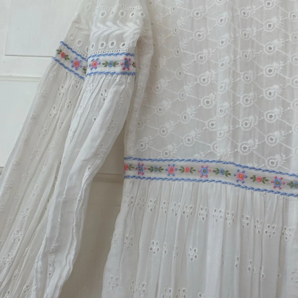 LoveShackFancy Jullian Dress White Eyelet‎ Graduation Bridal Lace Embroidered 4 - Picture 13 of 14